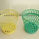 Set of 4 vintage plastic pot covers - model "SYLA"