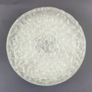Paire de grands plafonniers en verre de glace Murano de Doria, années 1960.