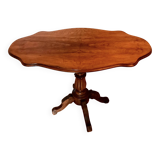 Louis Philippe pedestal table in solid walnut