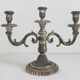 3-spoke candlestick in silver metal