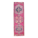 Pink Salmon Oriental Oushak Runner Rug, 96x318Cm