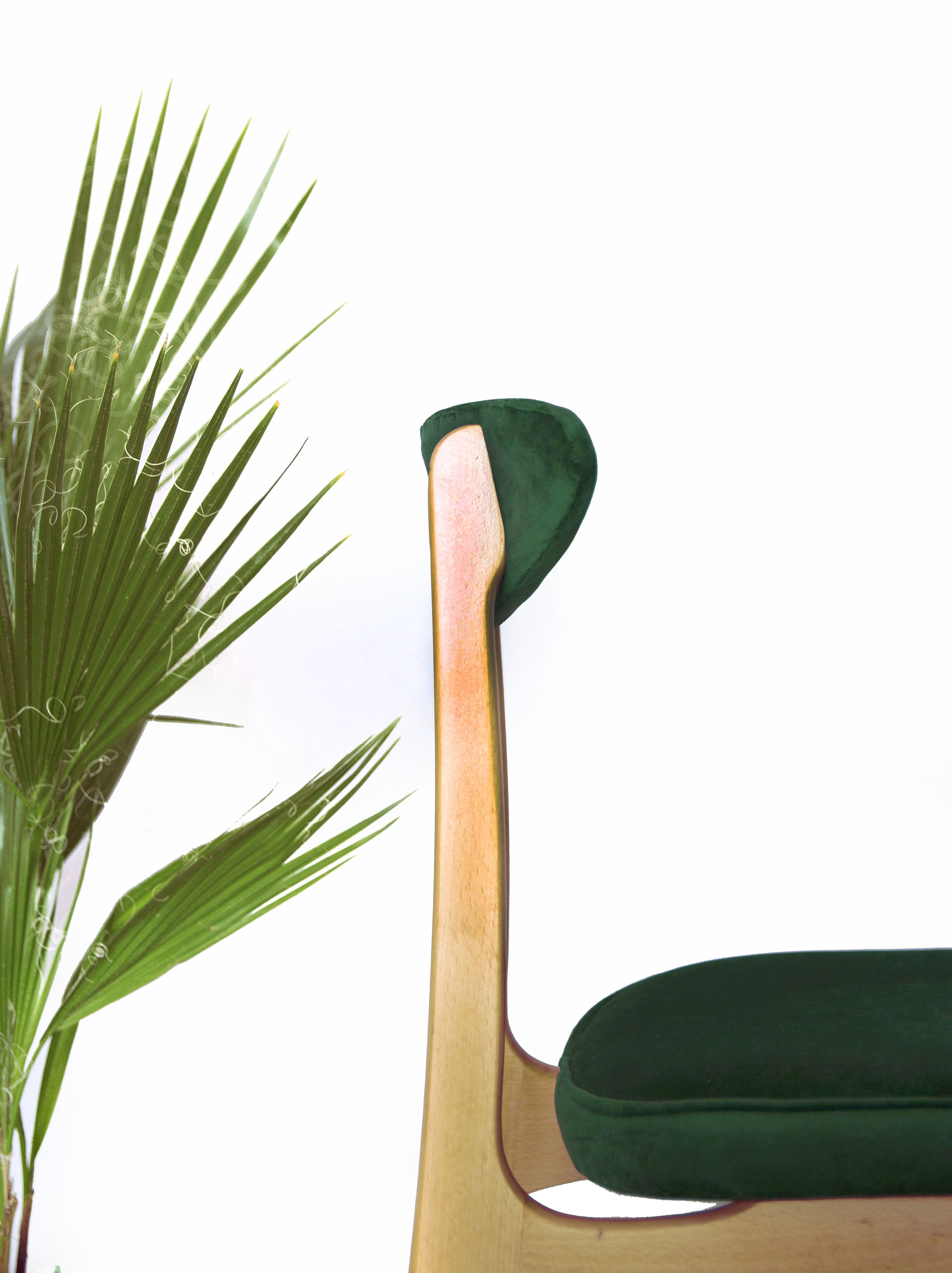 Set of 6 chairs retapissees