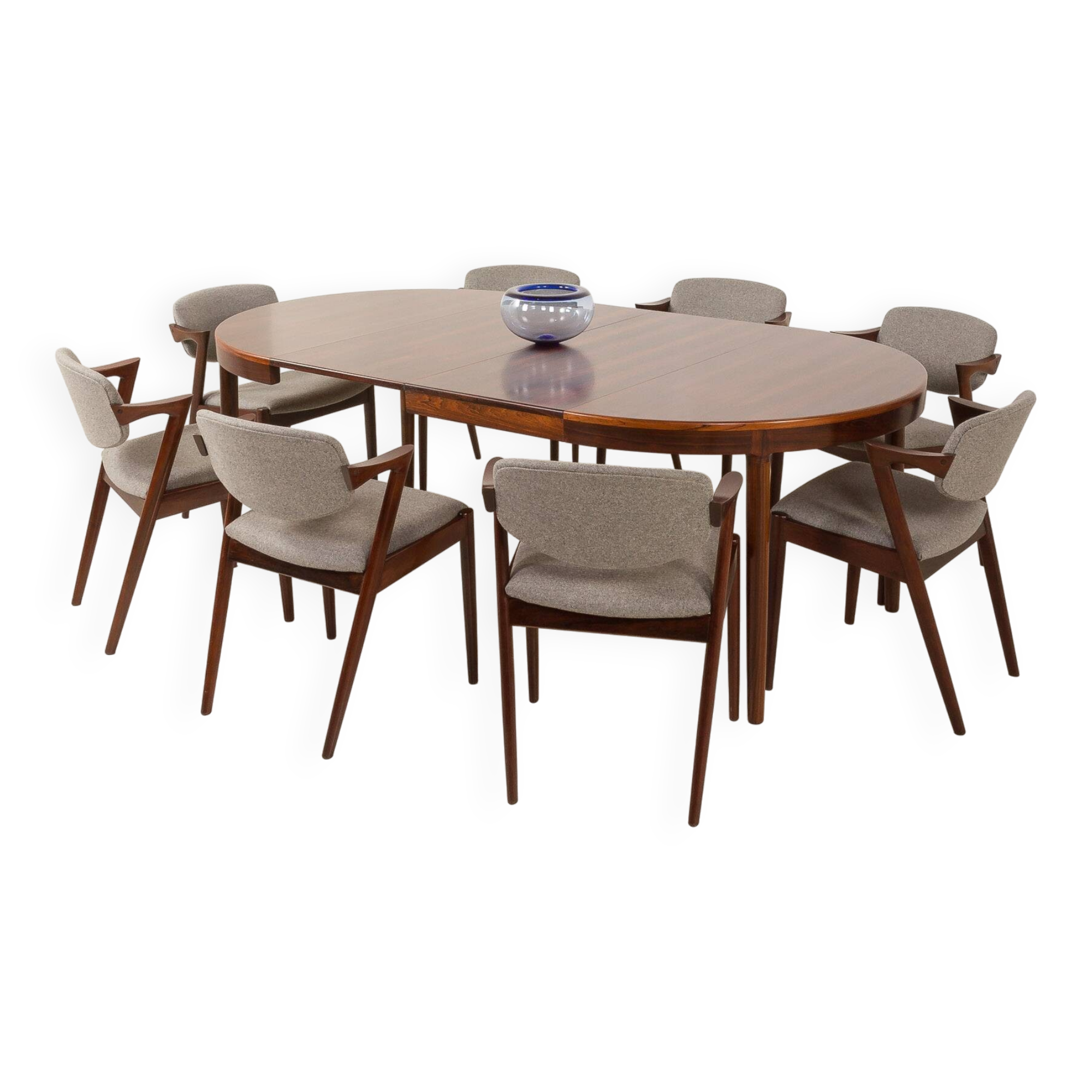 Kai Kristiansen chairs in roswood model 42, set of 8,Denmark 1960s