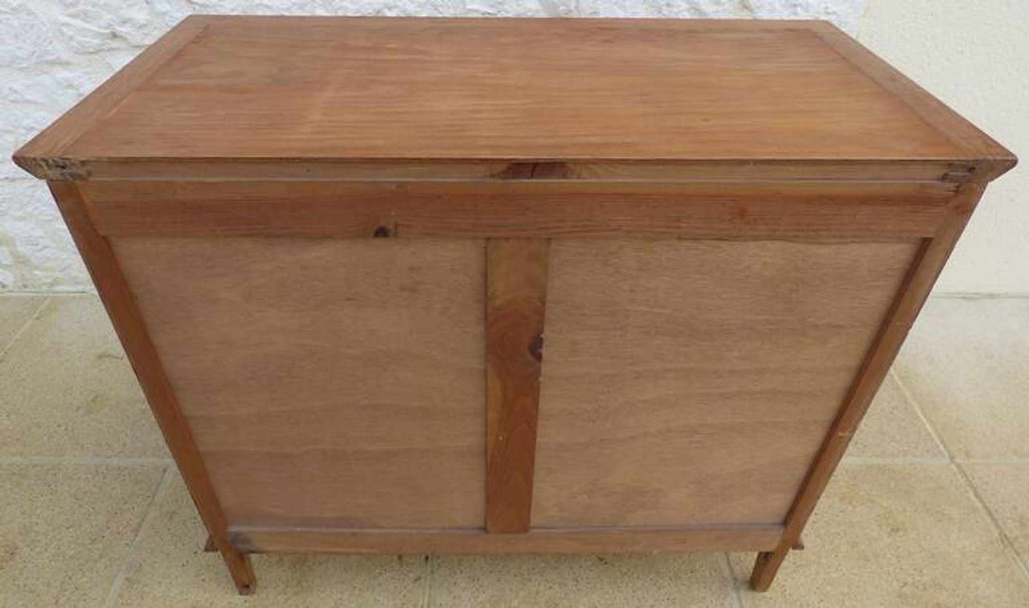 Commode ancienne post art déco en pin massif, vers 1940
