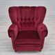 1960s, Danish relax armchair, original condition, red furniture velour.