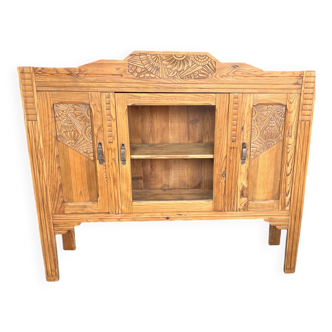 Art Deco sideboard in raw wood