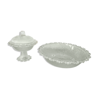 Glass candy and fruit cup