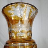 Amber crystal vase