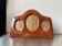 Antique art deco  mahogany wooden triple  frame 22 x 29 cm  convex glass