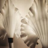 Pair of table lamps calla lily "Franco Luce" murano glass. Italy 1960s.