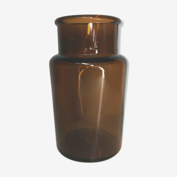 Brown vintage glass jar