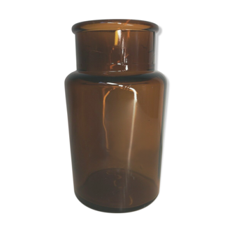 Brown vintage glass jar