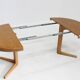 Vintage Danish round extendable dining table 1960s