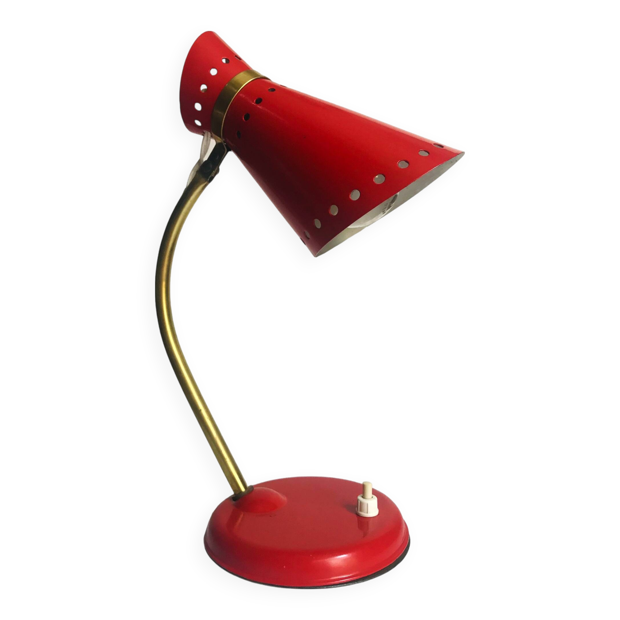 Lampe de Bureau Vintage • Diabolo • René Mathieu • Lunel • 1950