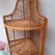 Tall rattan shelf