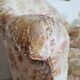 Antique flowered toad armchair with fringes
