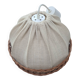 Fabric and rattan pendant light