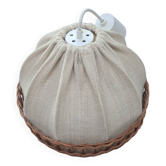 Suspension en tissu et rotin