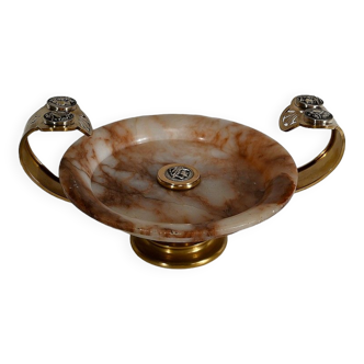 Coupe en albâtre et bronze, inspiration antique – Fin XIXe