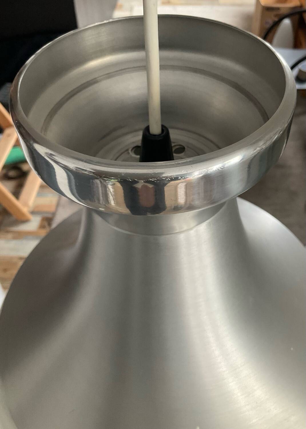 Stilux Milano opaline pendant light from the 70s