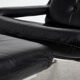 Leather lounge chair with ottoman by reinhold adolf for cor mk9220