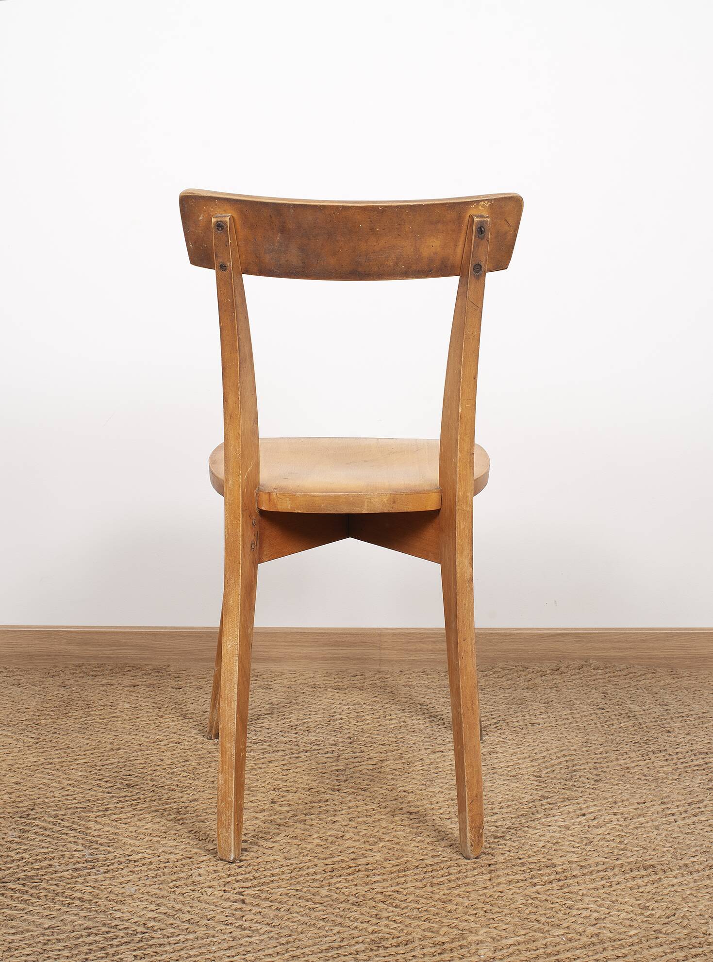 Ensemble de 4 chaises de bistrot luterma, estampillées