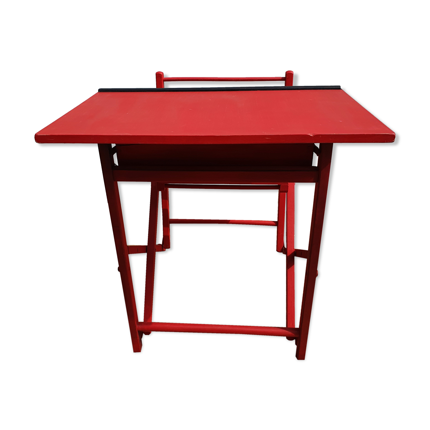 Folding children's desk made of painted wood