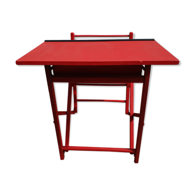 Bureau d'enfant pliant en bois peint