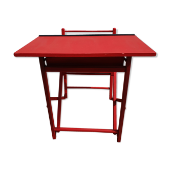 Folding children's desk made of painted wood