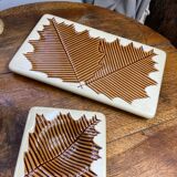 Verceram ceramic tray and butter dish