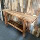 Old carpenter's wooden workbench 1960