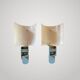 Arlus paire d'appliques métal perspex blanc vintage wall light 1960