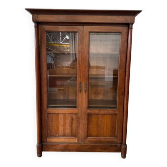 Empire style walnut bookcase
