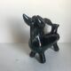 Pitcher forms Taurus terracotta glazed black vintage 60s black decoration