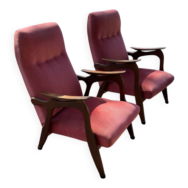 Ensemble de 2 fauteuil vintage