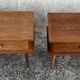 Paire de tables de nuit bois, vintage, années 60