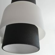 Suspension Louis Kalff chandelier metal opaline 50s