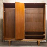 Scandinavian teak cabinet 1960 with mounting plan
