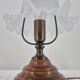 Lampe à poser vintage abat jour tulipe