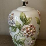 Chaumette Model Hortensias Lamp Base - Barbotine H 40 cm