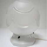 Porcelain ball lamp and art deco style glass