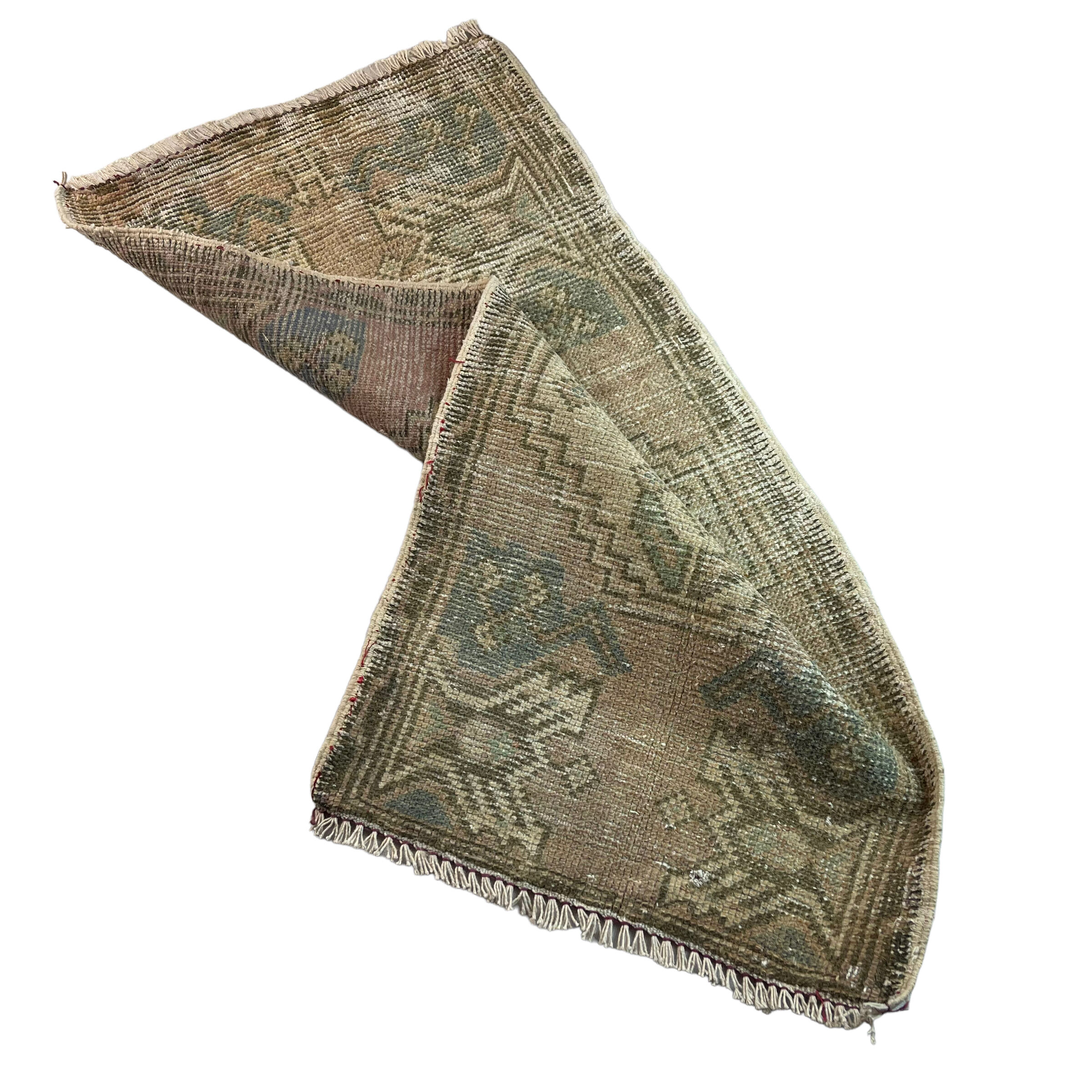 Vintage turkish pastel rug , 97 x 50 cm