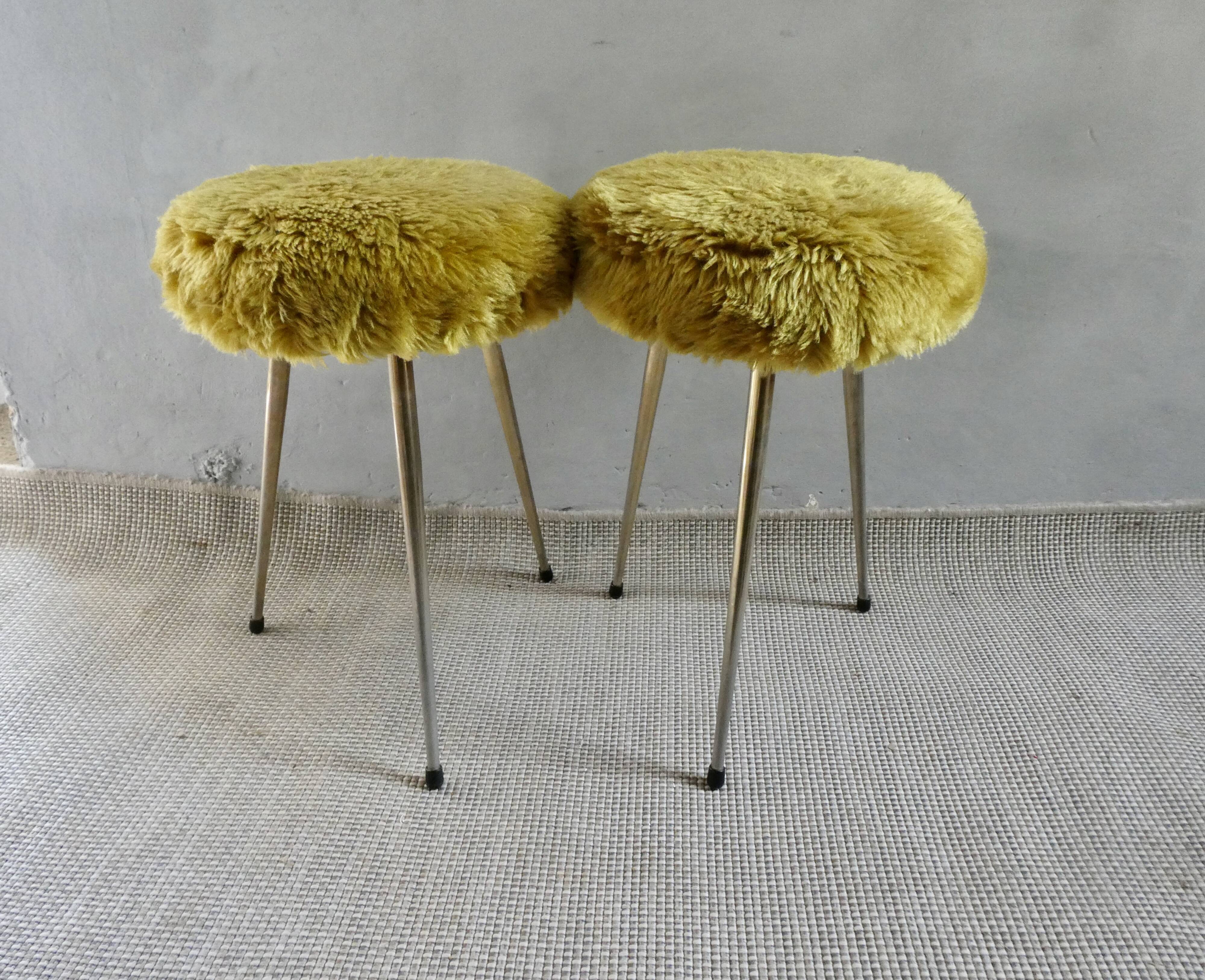 Pair of Pelfran tripod stools