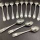 Set of 12 small BOULENGER spoons in silver-plated metal