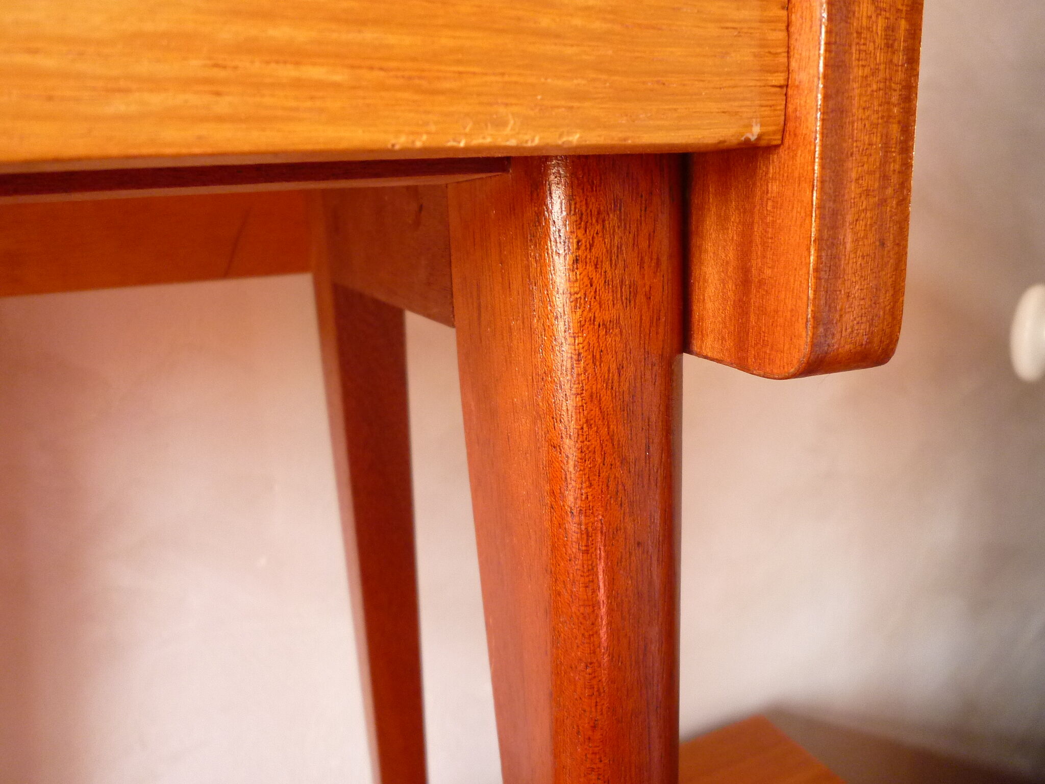 Scandinavian wooden bedside table