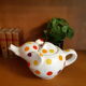 Théière elephant blanche à pois vintage français