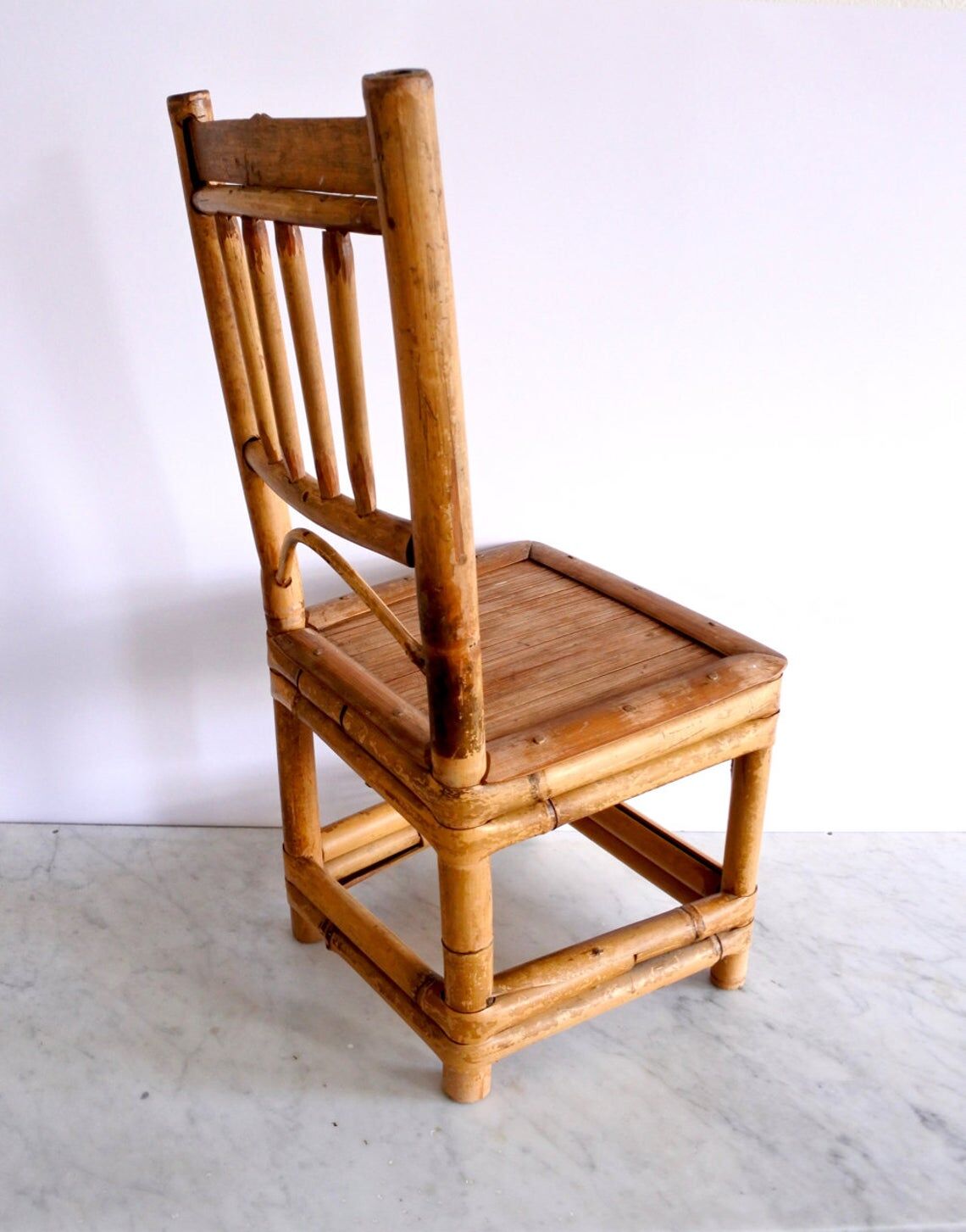 Vintage bamboo chair for children