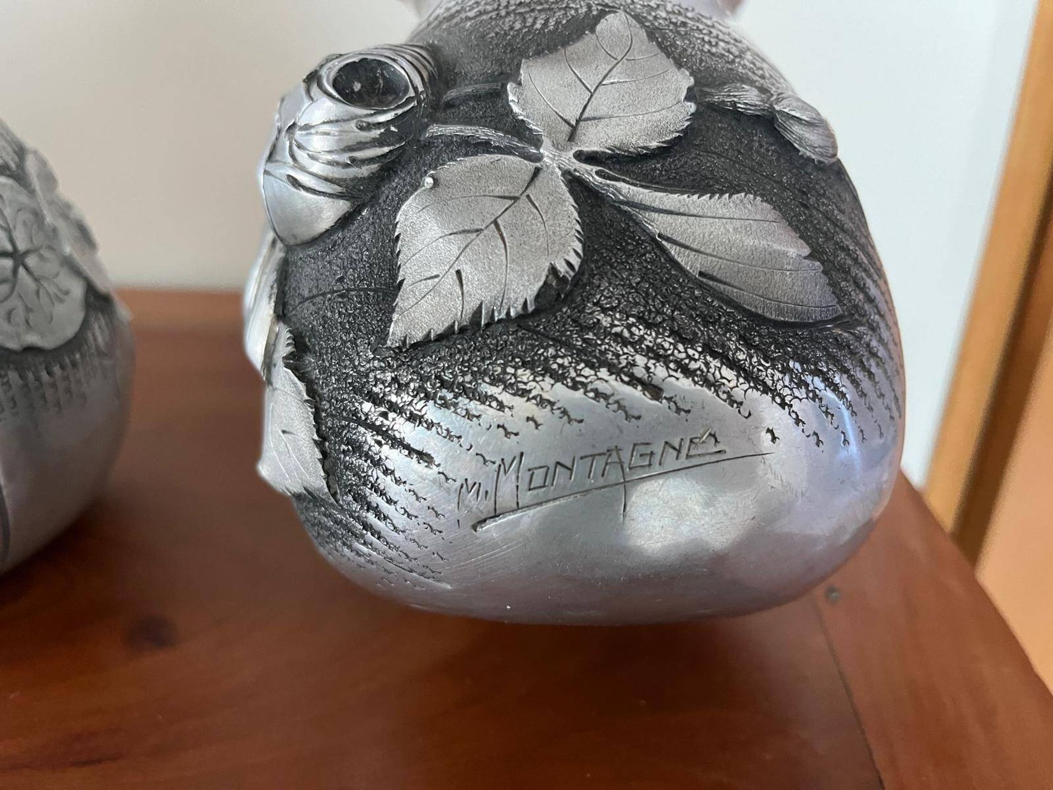 Art Deco/Art Nouveau vases signed M. Montagne vintage (1920-1930)