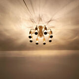 Sputnik brass flush lamp