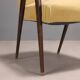 Fauteuil vintage en tissu, mousse et bois, design italien, années 1960